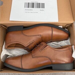 Clarks Men's Brown Leather Oxford Shoes